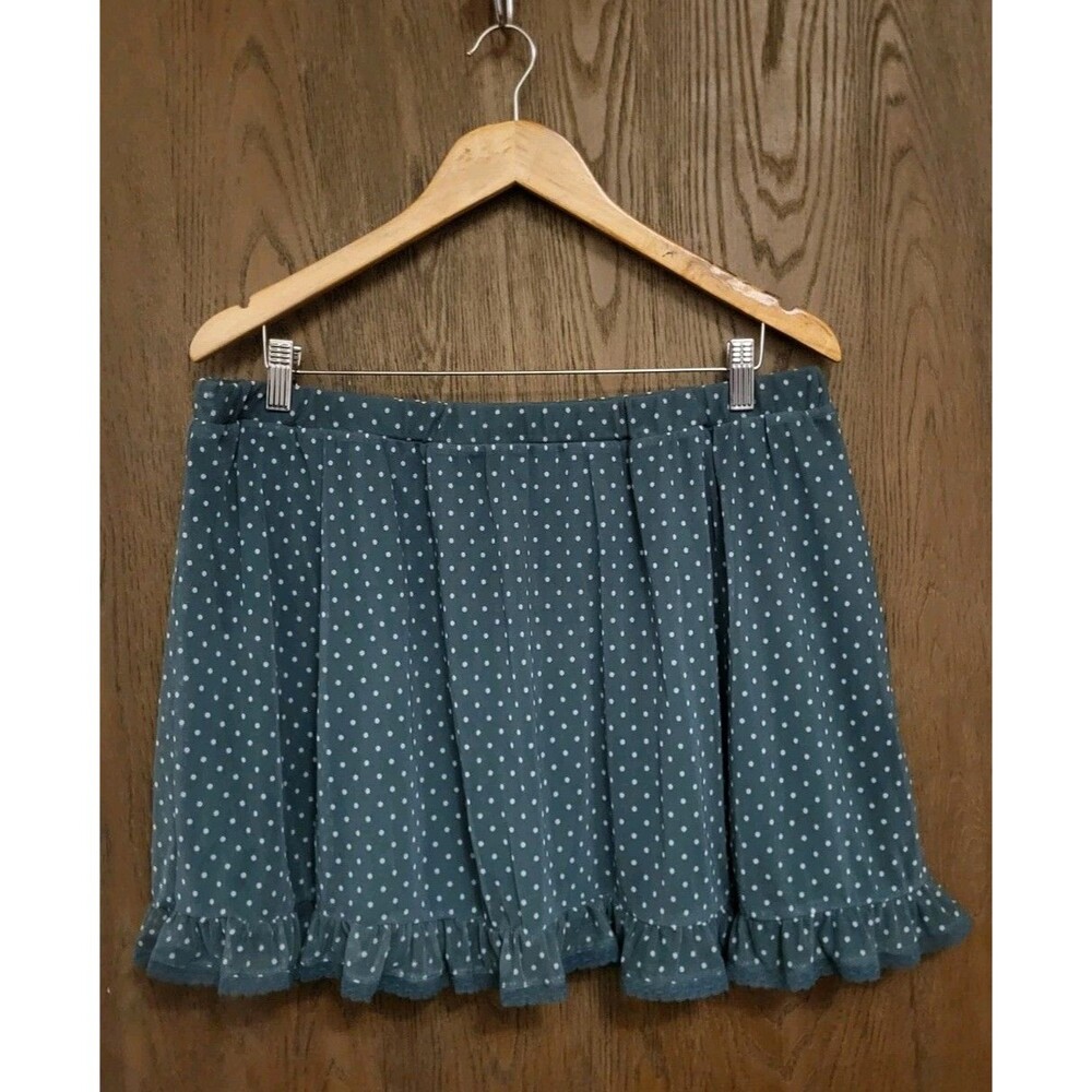 American Eagle Womens Green and White Polka Dot Skirt Size XL